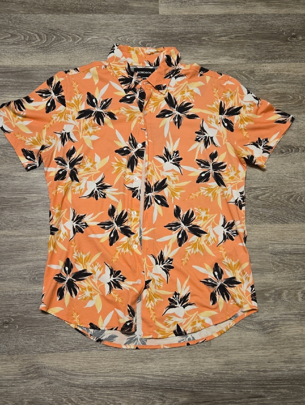 Bonobos Pink Floral Hawaiian Shirt Sz Medium